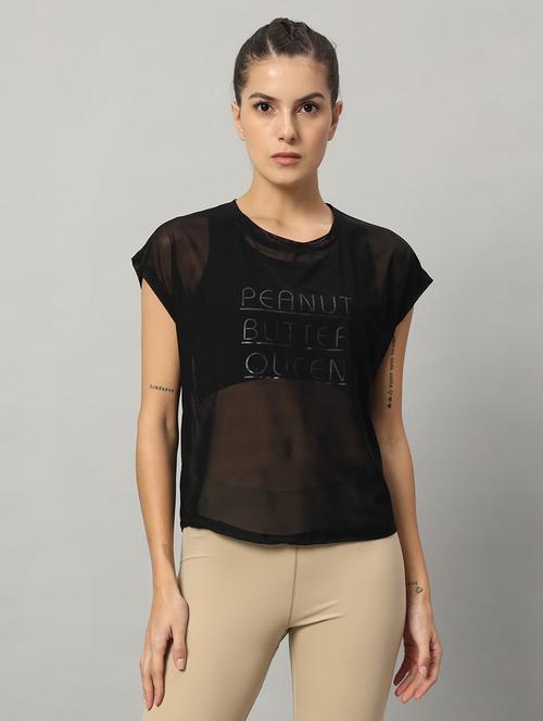 women typography printed relaxed fit dri-fit t-shirt - 21763090 -  Standard Image - 0
