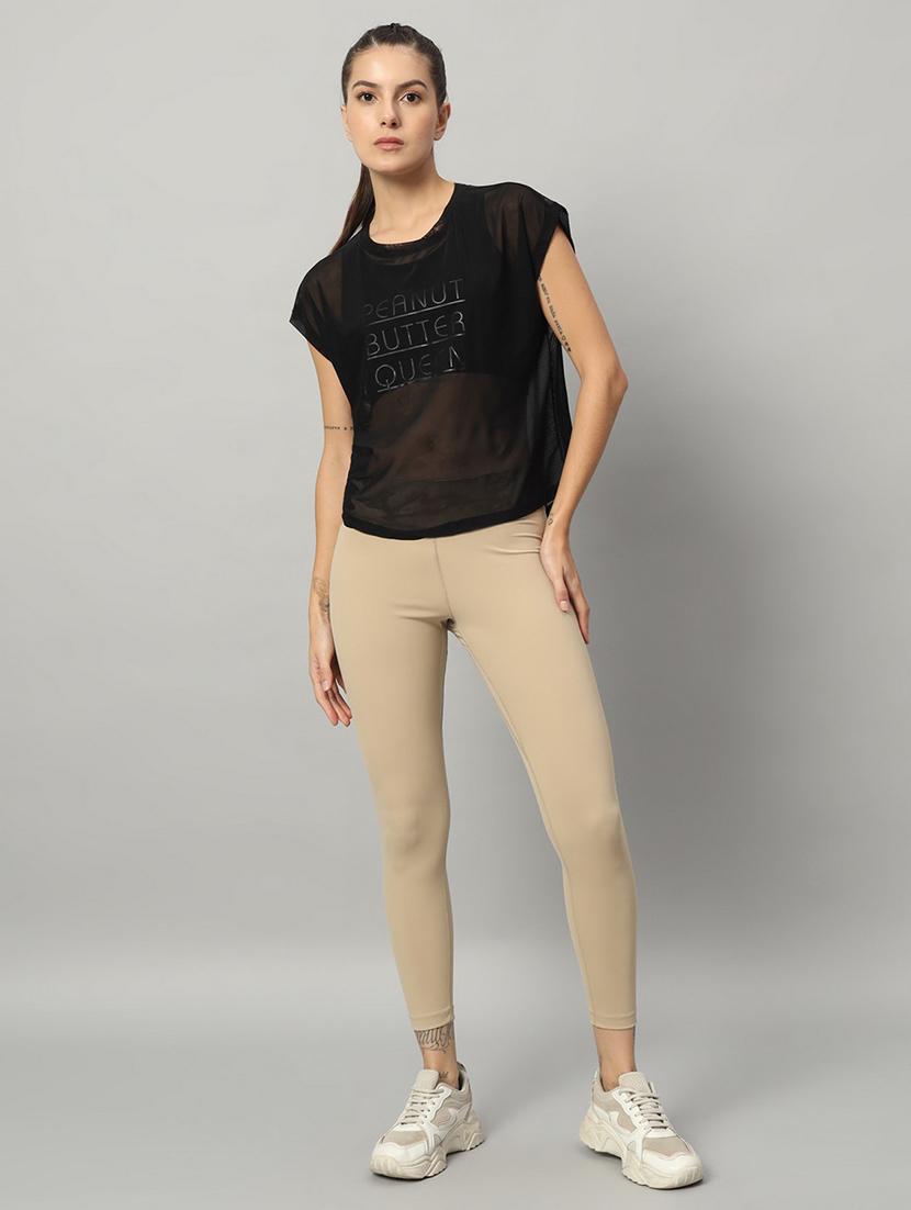 women typography printed relaxed fit dri-fit t-shirt - 21763090 - Standard Image - 5