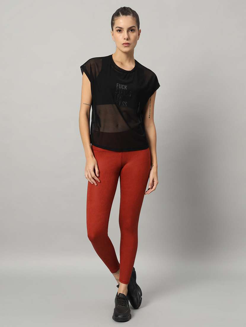 women typography printed relaxed fit dri-fit t-shirt - 21763092 - Standard Image - 5