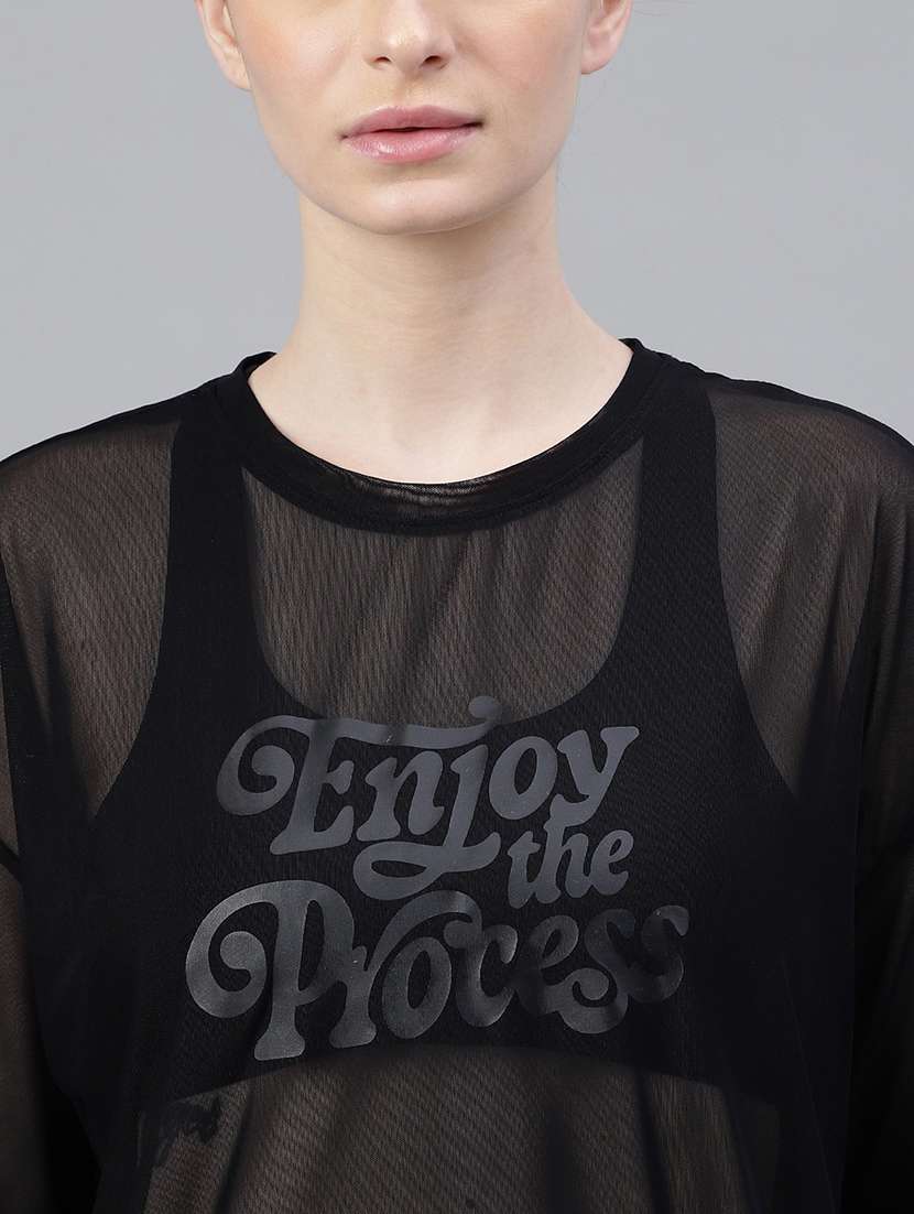 women typography printed relaxed fit dri-fit t-shirt - 21763096 -  Standard Image - 5