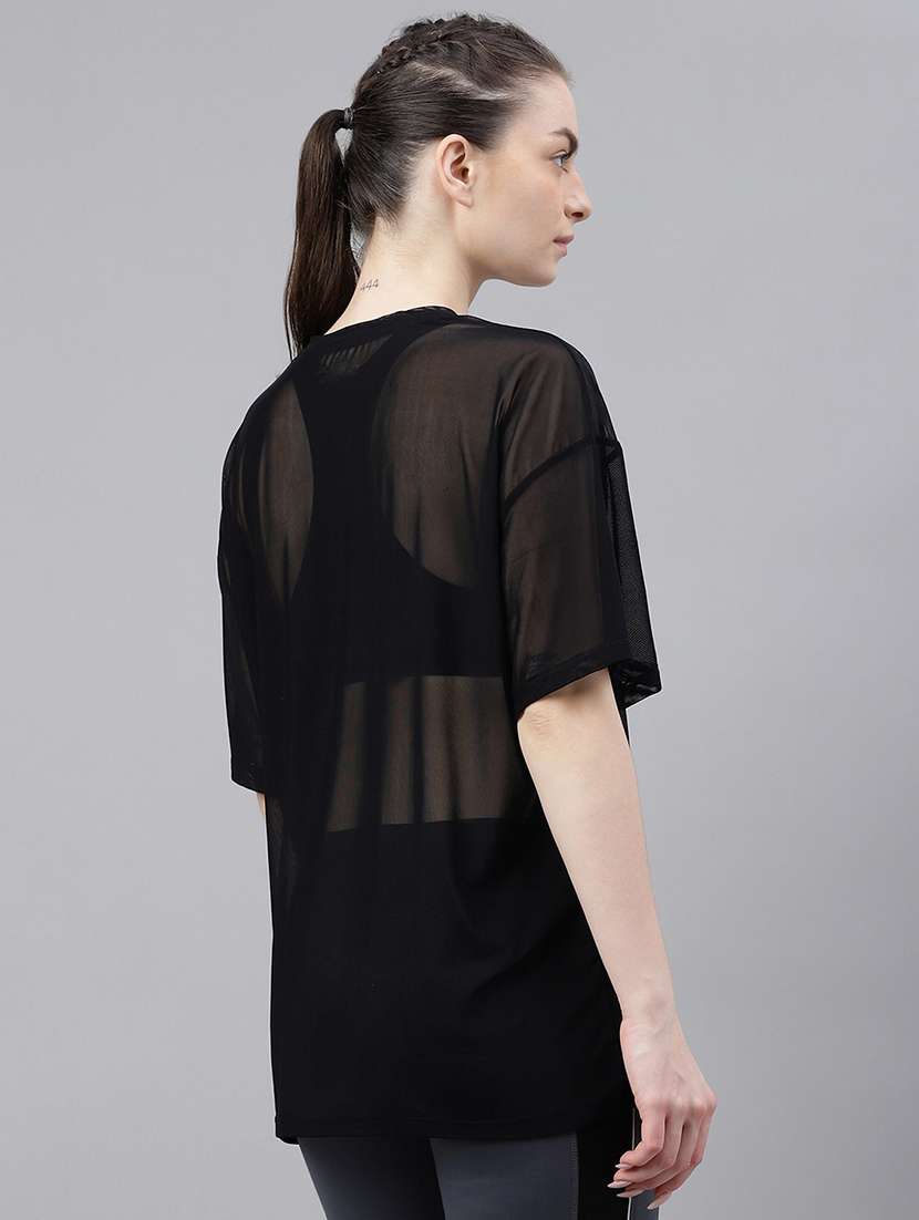 women typography printed relaxed fit dri-fit t-shirt - 21763100 -  Standard Image - 3