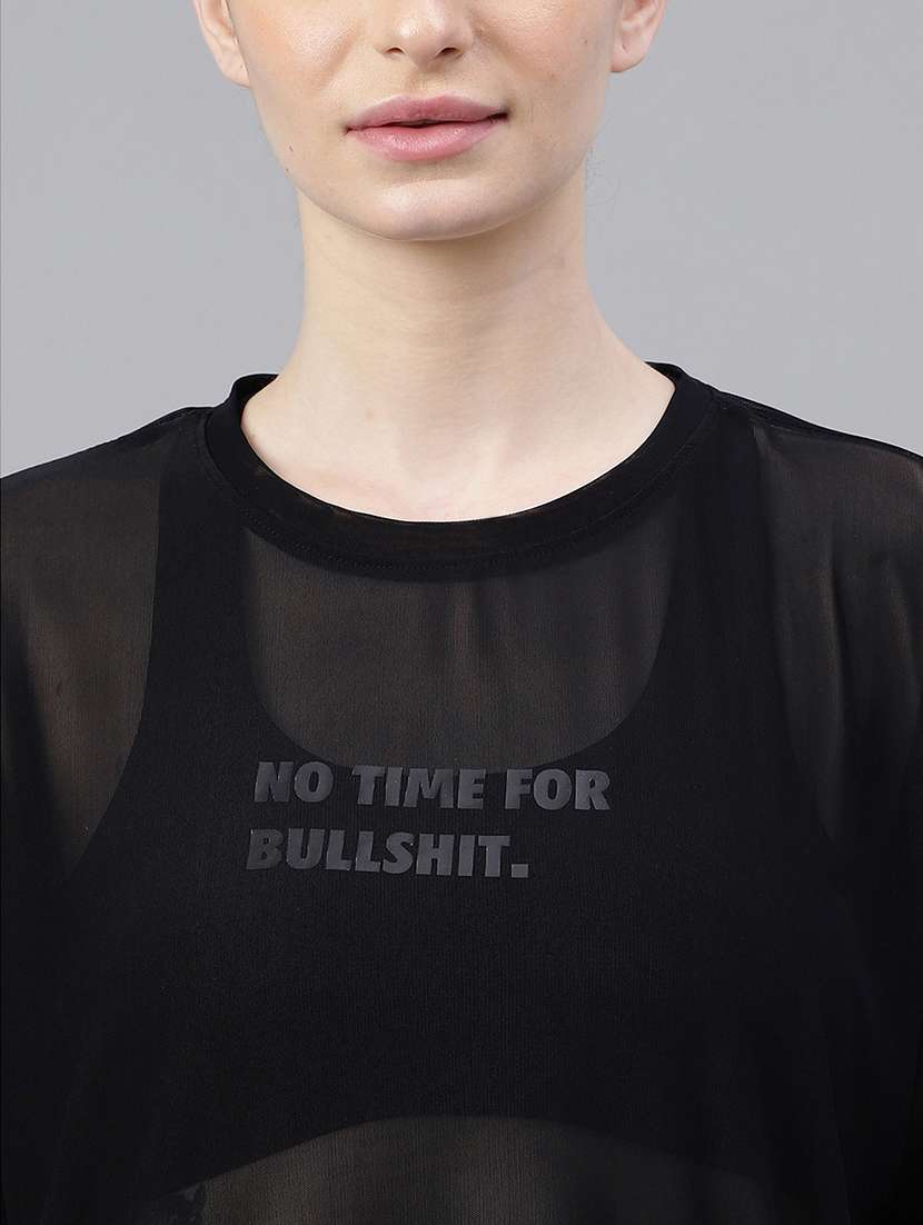 women typography printed relaxed fit dri-fit t-shirt - 21763100 -  Standard Image - 5