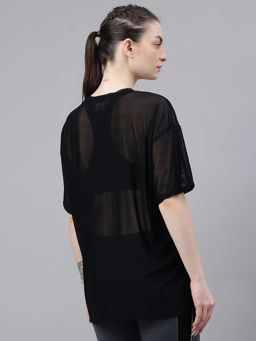 women typography printed relaxed fit dri-fit t-shirt - 21763106 -  Standard Image - 3