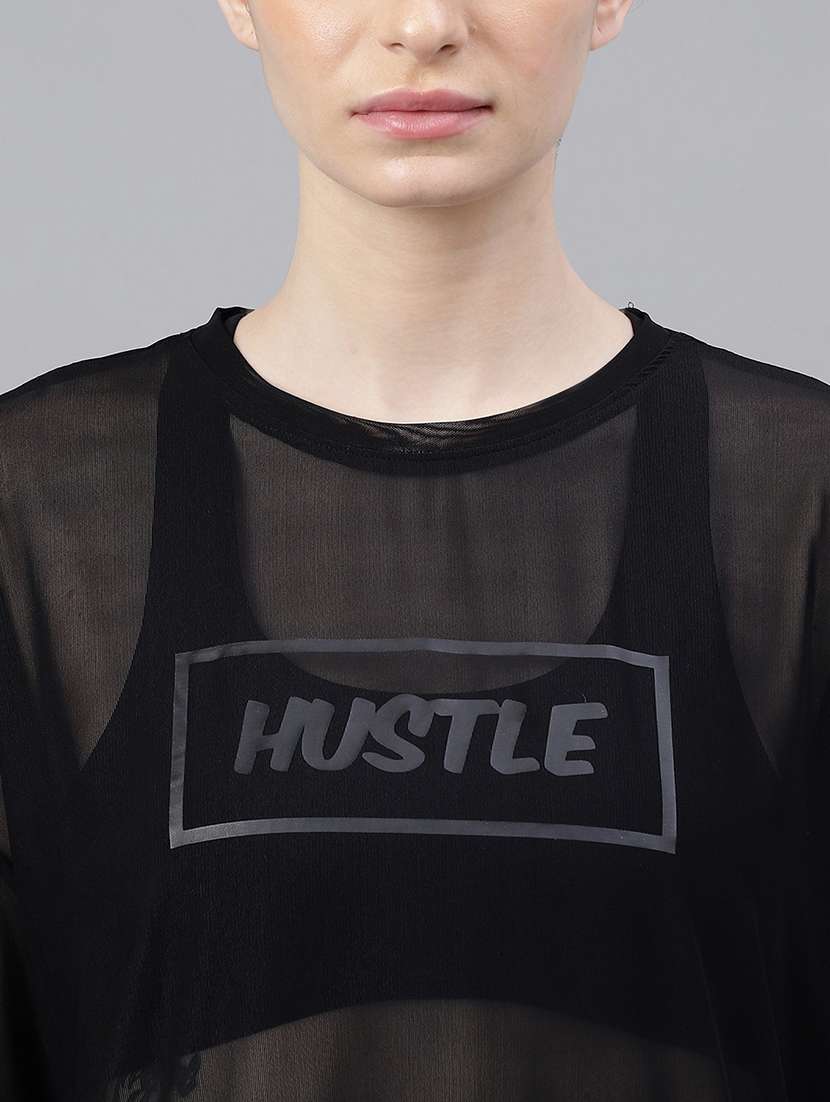 women typography printed relaxed fit dri-fit t-shirt - 21763106 -  Standard Image - 5