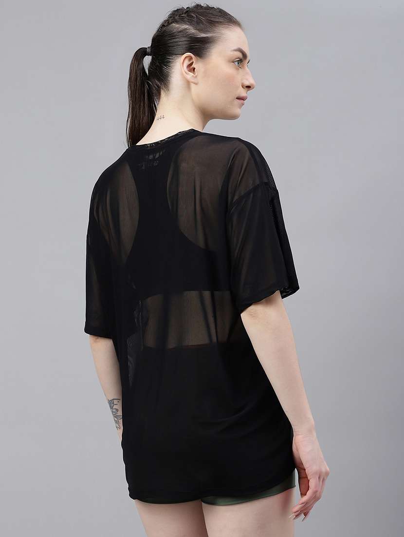 women typography printed relaxed fit dri-fit t-shirt - 21763107 -  Standard Image - 3