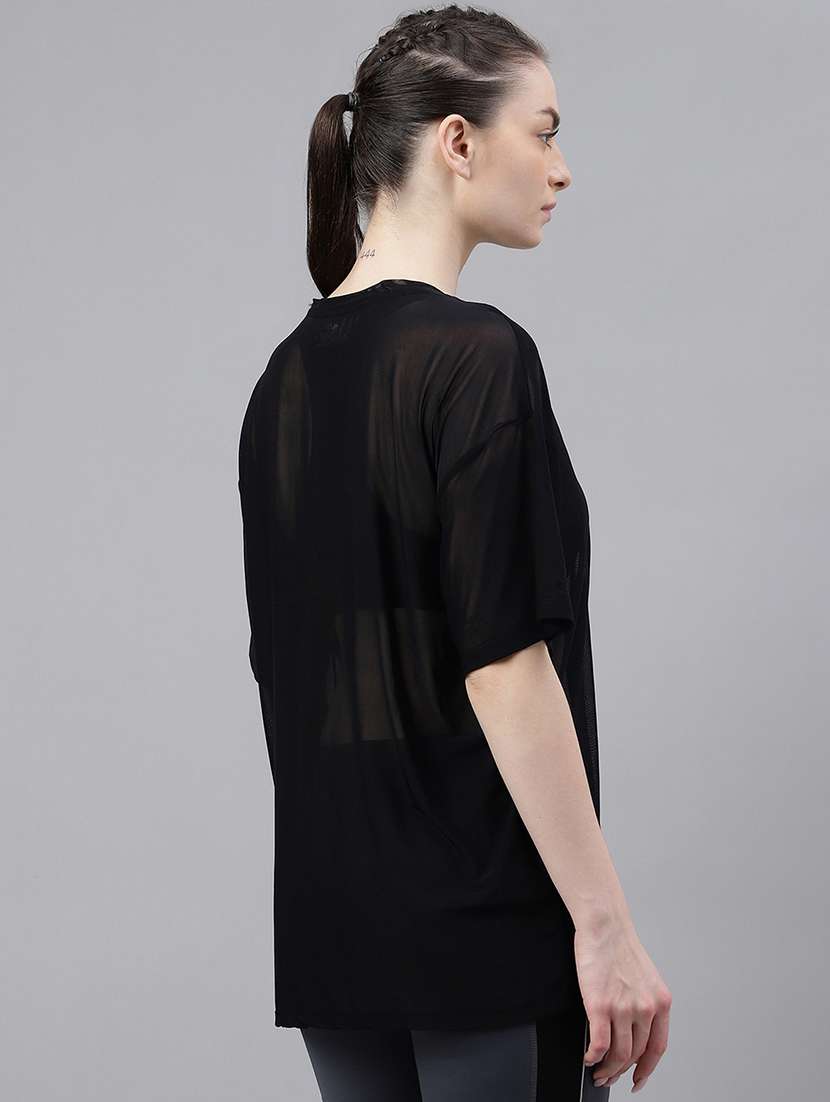 women typography printed relaxed fit dri-fit t-shirt - 21763110 -  Standard Image - 3