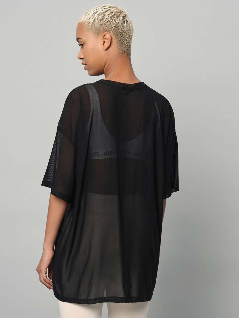 women typography printed relaxed fit dri-fit t-shirt - 21763119 -  Standard Image - 3