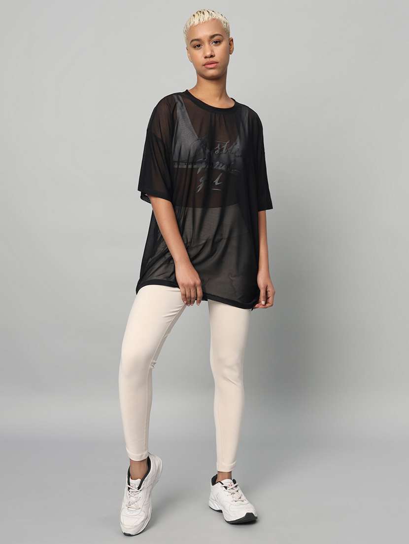 women typography printed relaxed fit dri-fit t-shirt - 21763119 -  Standard Image - 5