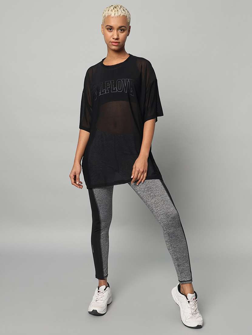 women typography printed relaxed fit dri-fit t-shirt - 21763124 -  Standard Image - 5