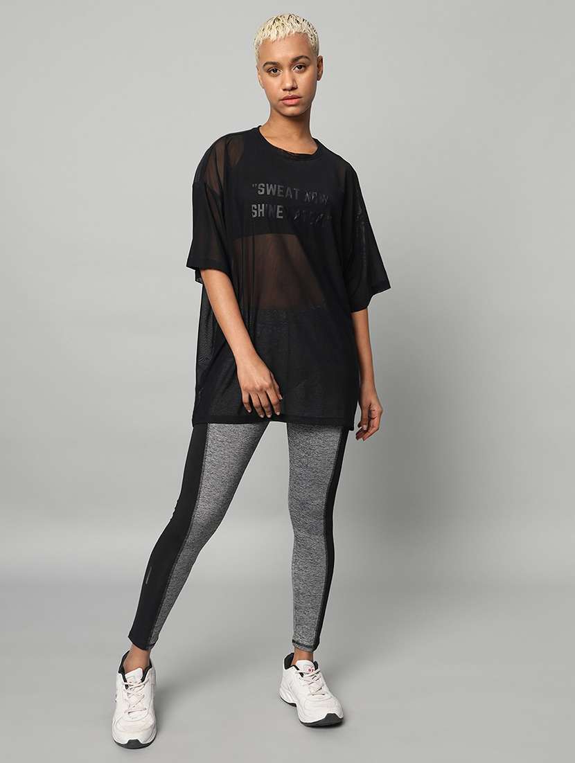 women typography printed relaxed fit dri-fit t-shirt - 21763126 -  Standard Image - 5