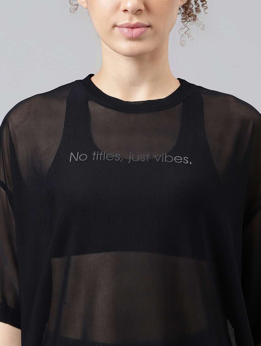 women typography printed relaxed fit dri-fit t-shirt - 21763127 -  Standard Image - 5