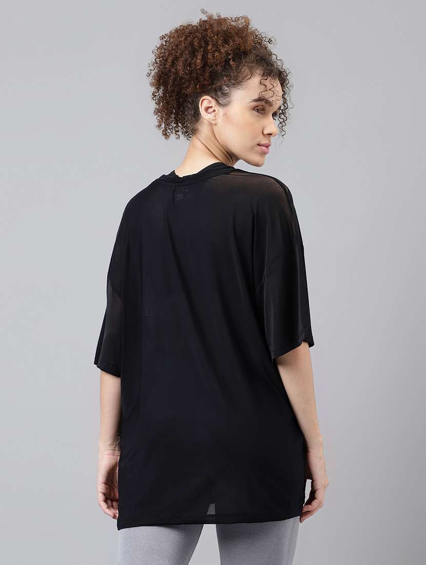 women typography printed relaxed fit dri-fit t-shirt - 21763129 -  Standard Image - 3