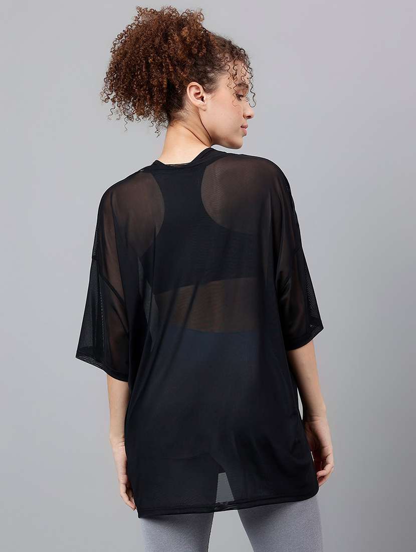 women typography printed relaxed fit dri-fit t-shirt - 21763135 -  Standard Image - 3