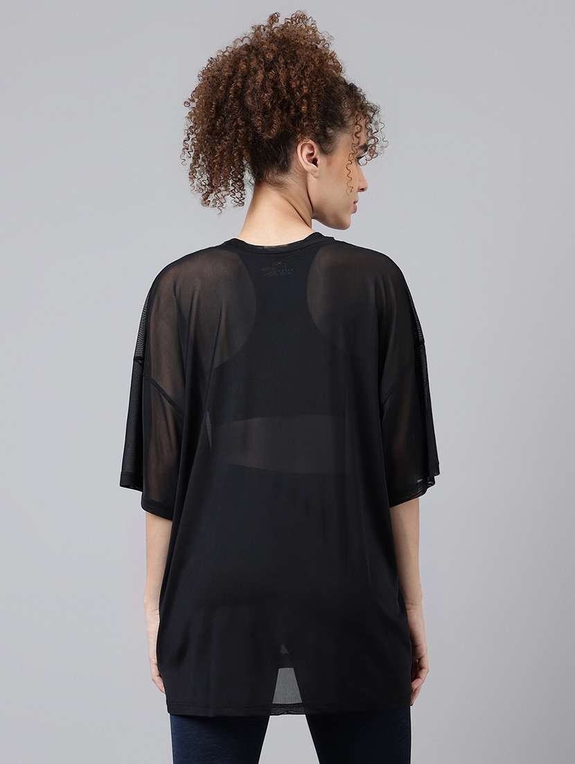 women typography printed relaxed fit dri-fit t-shirt - 21763136 -  Standard Image - 3