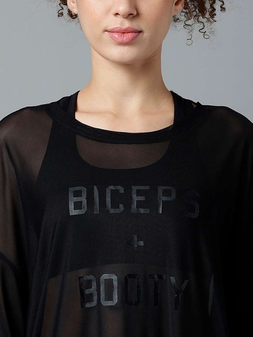 women typography printed relaxed fit dri-fit t-shirt - 21763143 - Standard Image - 5