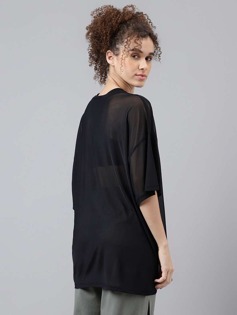 women typography printed relaxed fit dri-fit t-shirt - 21763146 -  Standard Image - 3