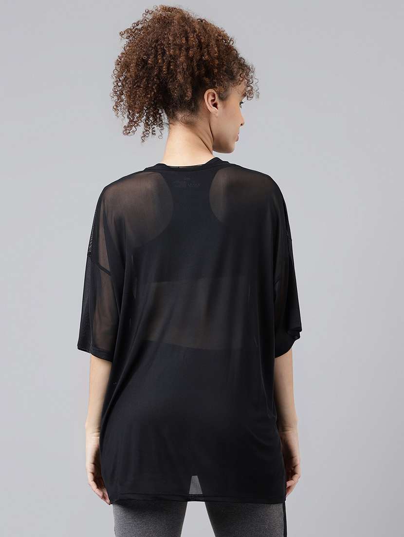 women typography printed relaxed fit dri-fit t-shirt - 21763148 -  Standard Image - 3