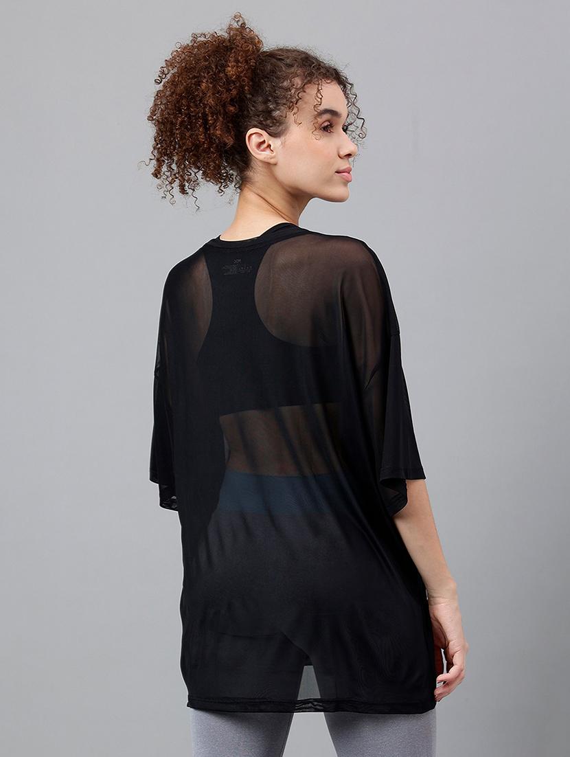 women typography printed relaxed fit dri-fit t-shirt - 21763149 - Standard Image - 3