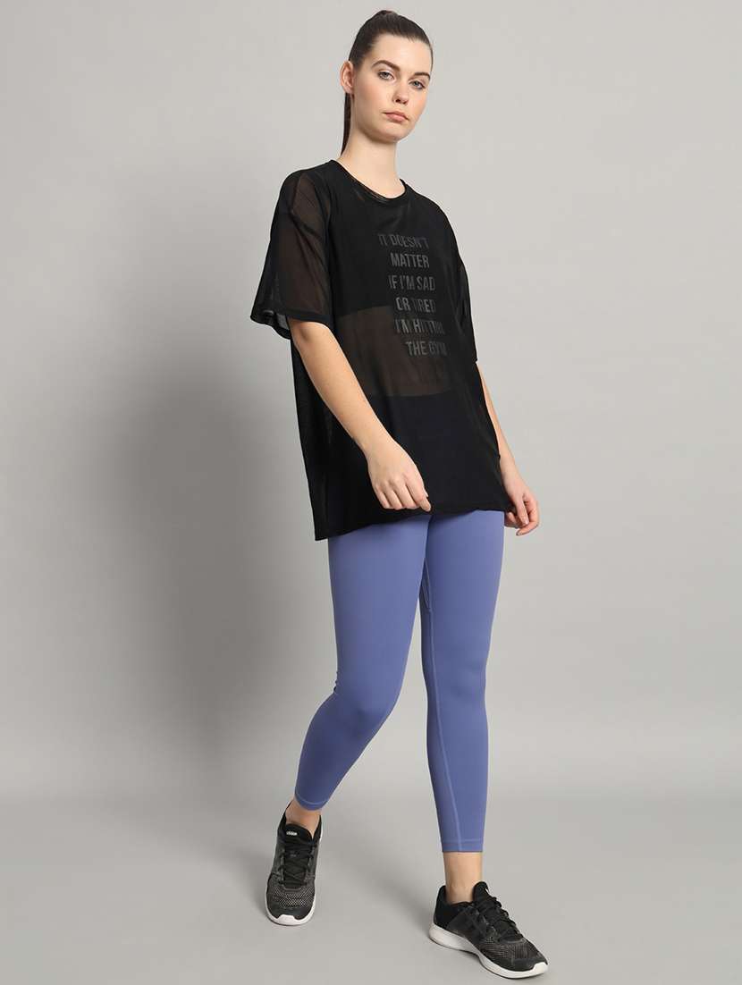 women typography printed relaxed fit dri-fit t-shirt - 21763151 -  Standard Image - 5