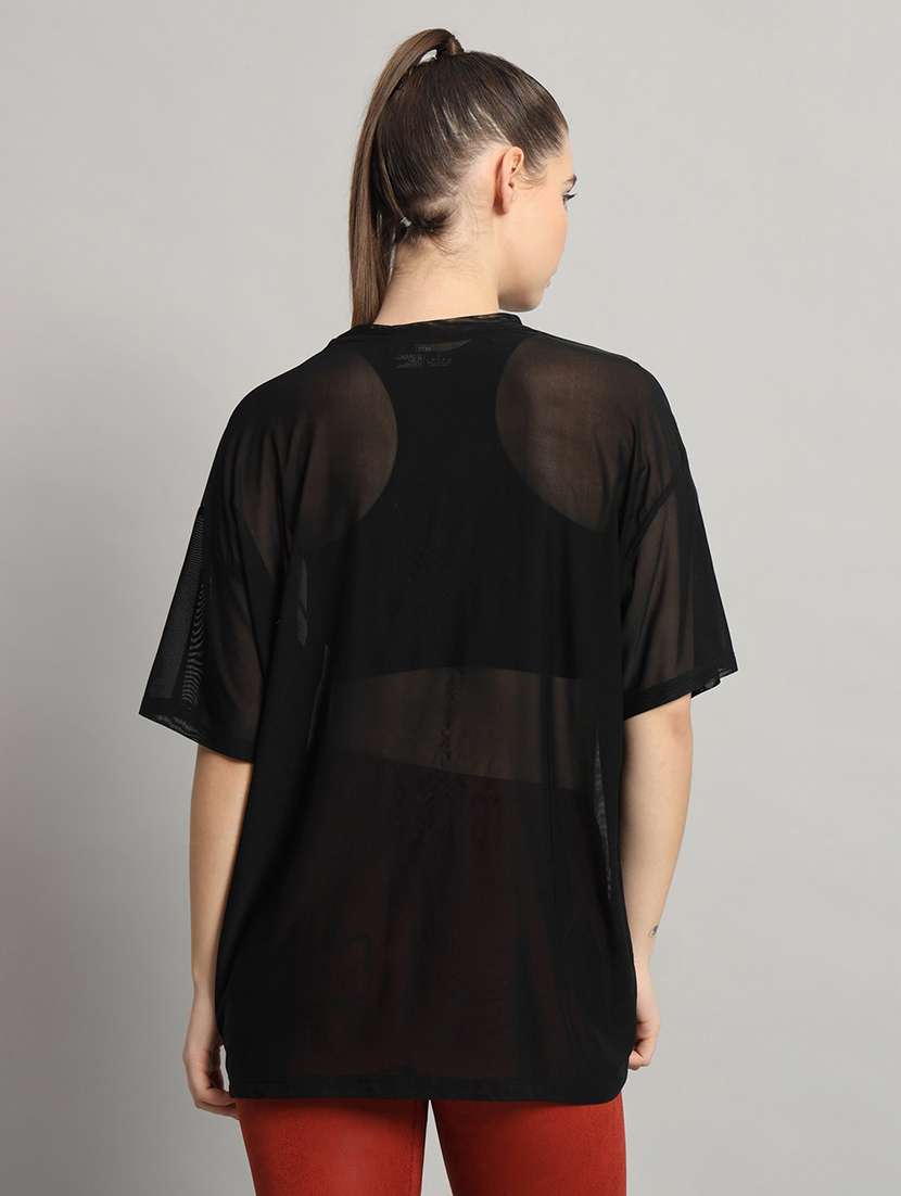 women typography printed relaxed fit dri-fit t-shirt - 21763152 -  Standard Image - 3