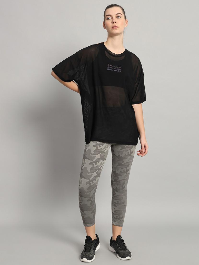 women typography printed relaxed fit dri-fit t-shirt - 21763155 - Standard Image - 5
