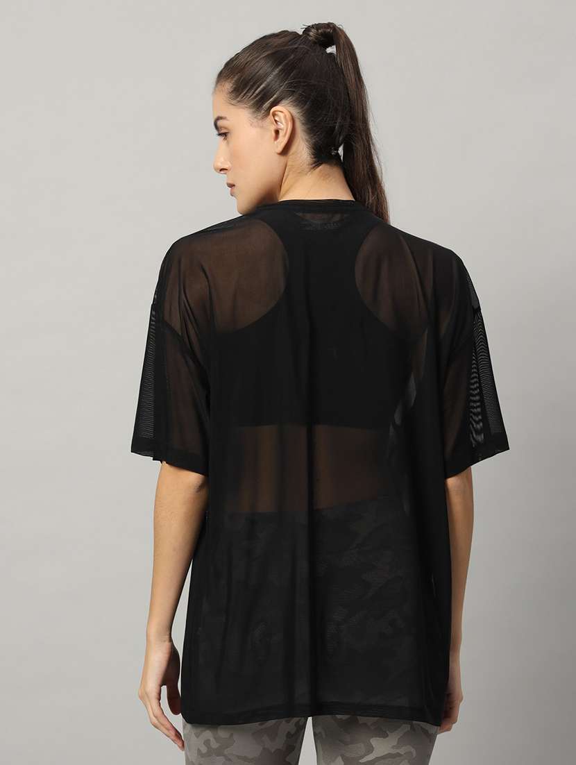 women typography printed relaxed fit dri-fit t-shirt - 21763158 -  Standard Image - 3