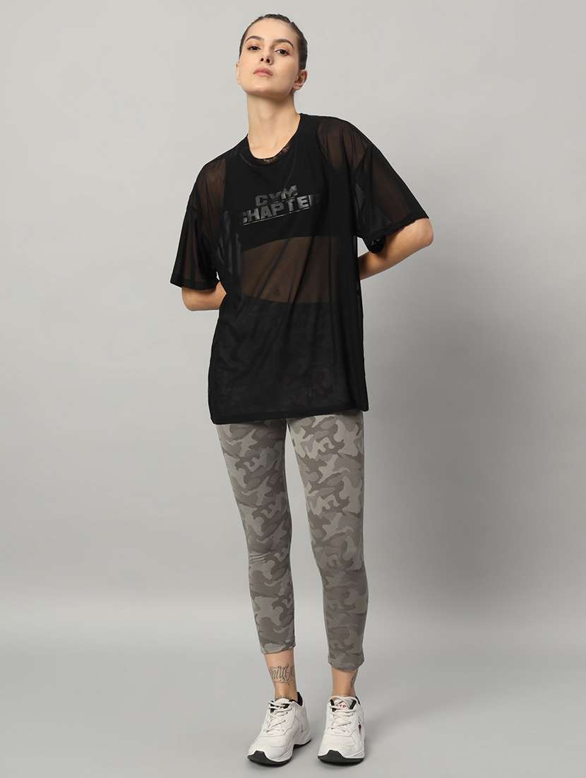 women typography printed relaxed fit dri-fit t-shirt - 21763158 -  Standard Image - 5