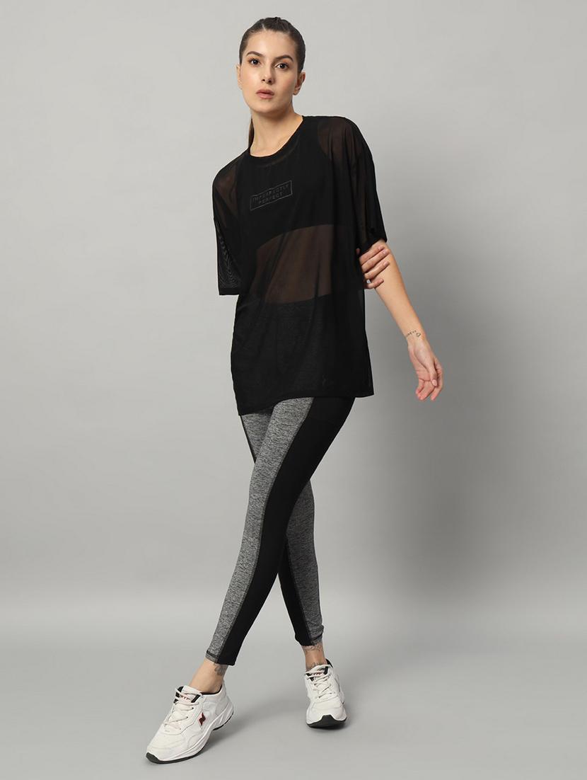 women typography printed relaxed fit dri-fit t-shirt - 21763159 - Standard Image - 5