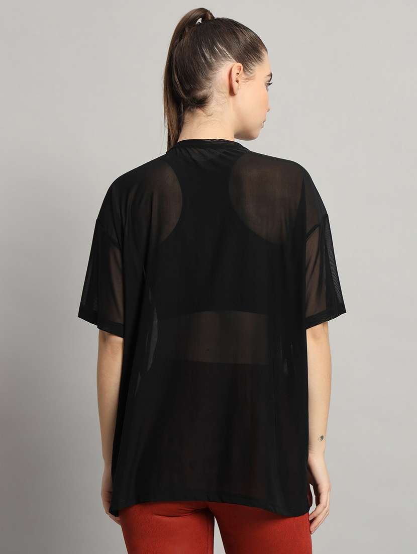 women typography printed relaxed fit dri-fit t-shirt - 21763160 -  Standard Image - 3