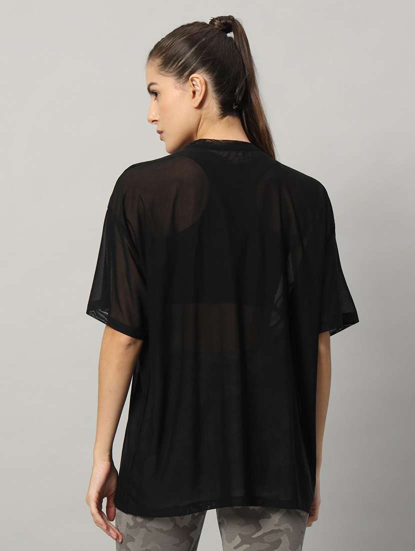 women typography printed relaxed fit dri-fit t-shirt - 21763162 -  Standard Image - 3