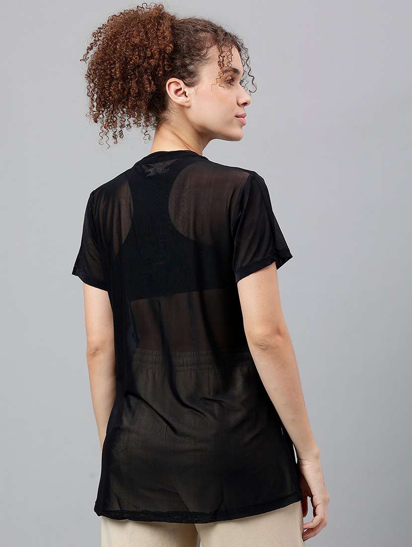 women typography printed relaxed fit dri-fit t-shirt - 21763168 - Standard Image - 3