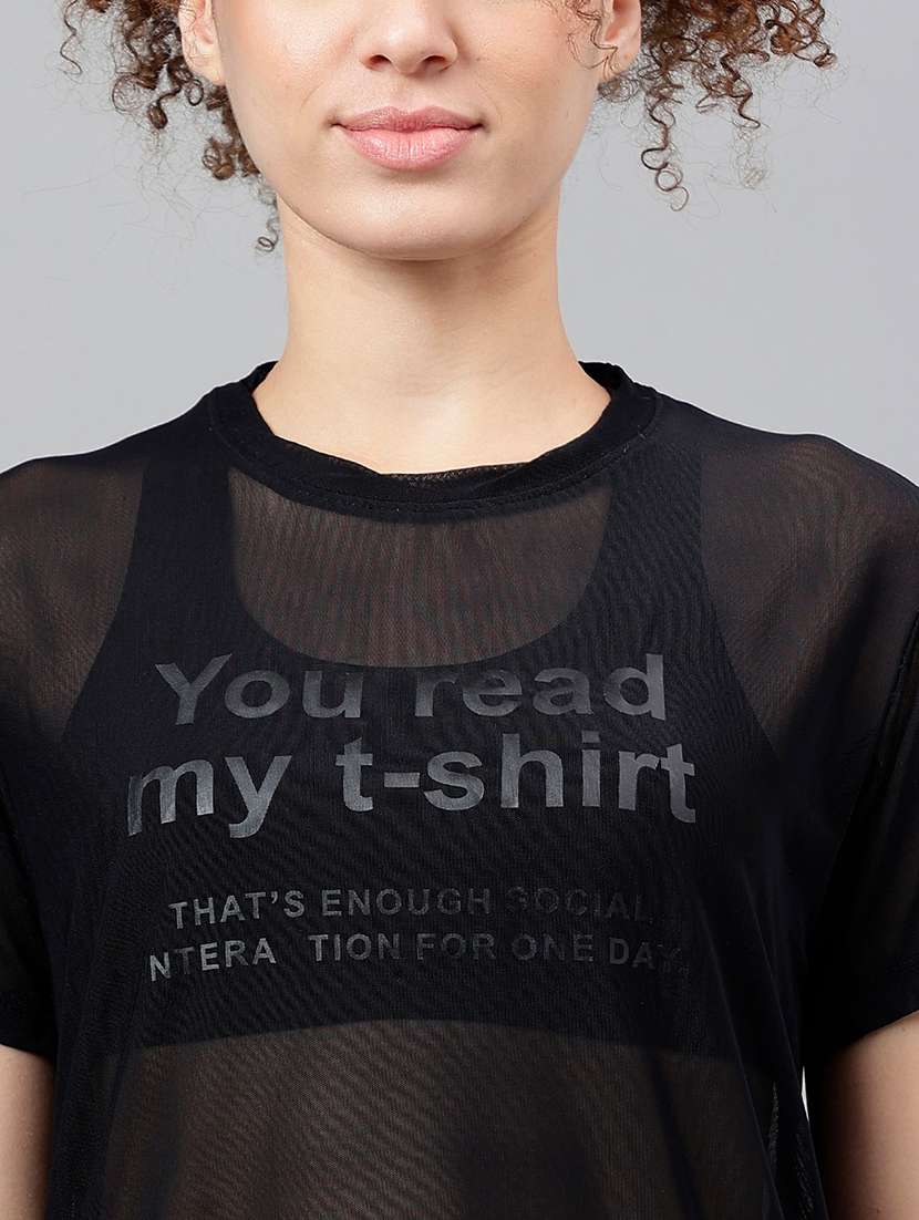 women typography printed relaxed fit dri-fit t-shirt - 21763168 - Standard Image - 5