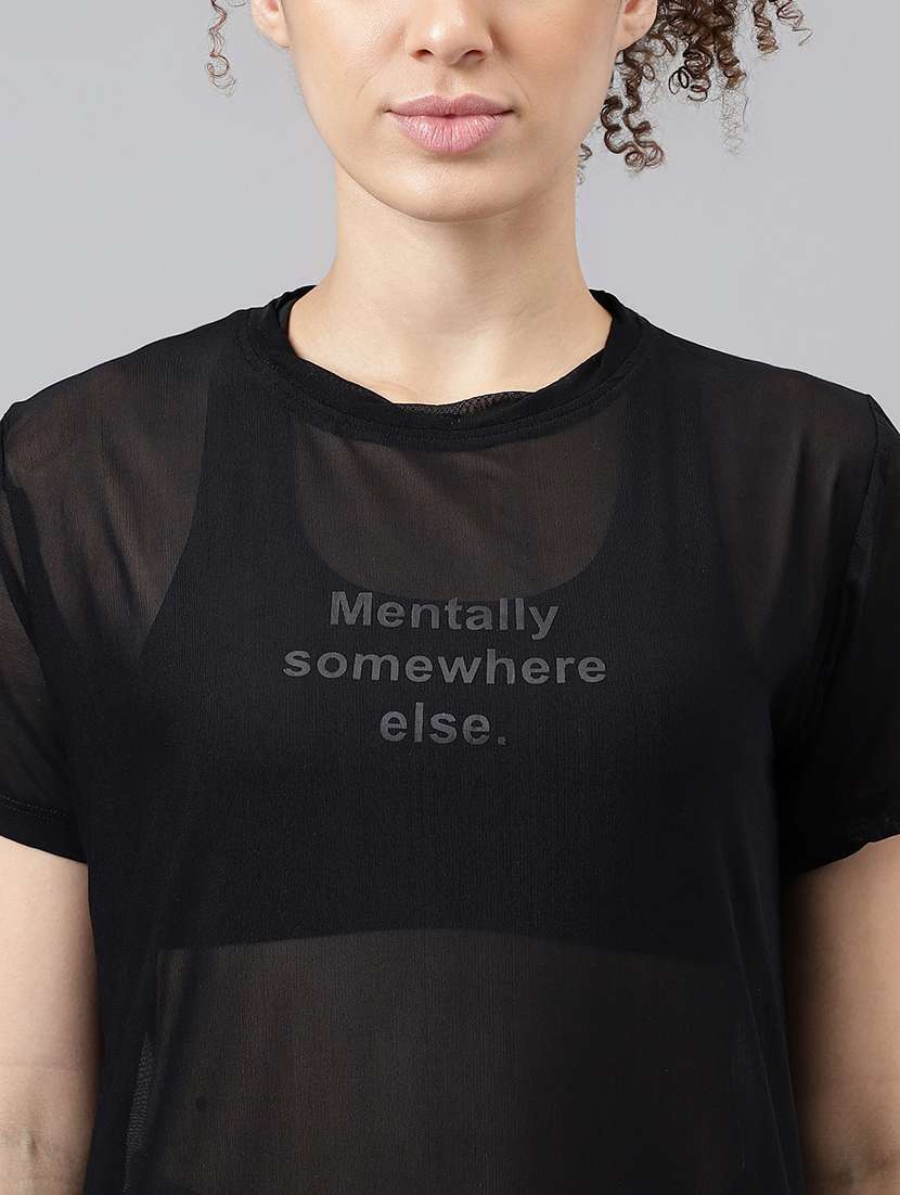 women typography printed relaxed fit dri-fit t-shirt - 21763173 -  Standard Image - 5