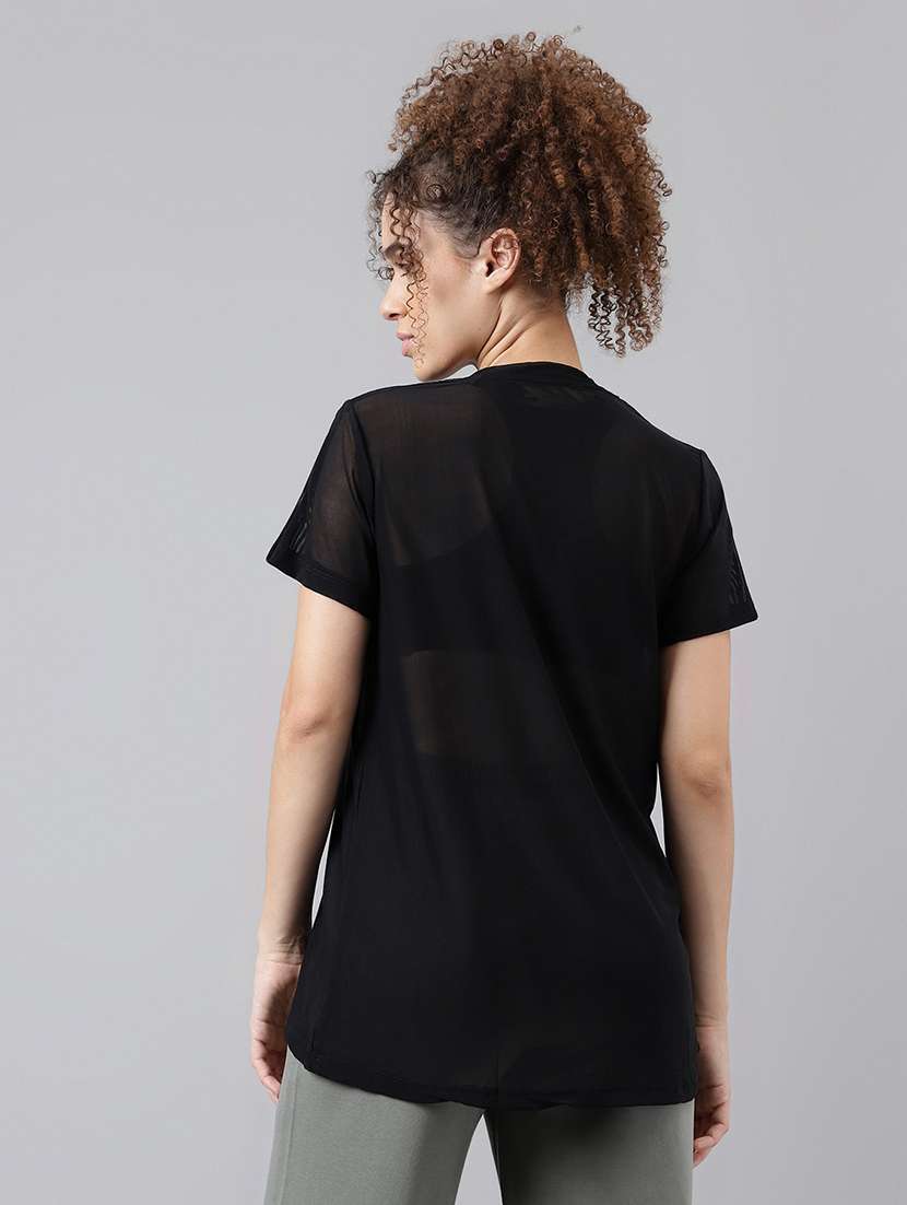 women typography printed relaxed fit dri-fit t-shirt - 21763176 -  Standard Image - 3