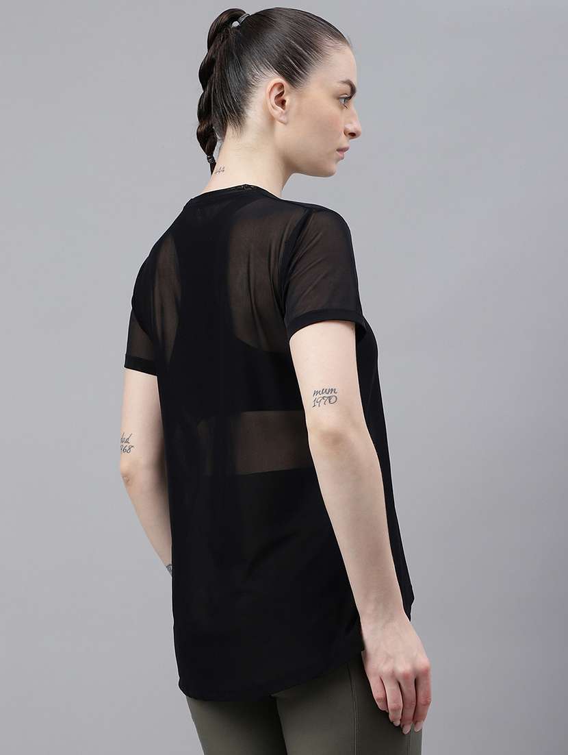 women typography printed relaxed fit dri-fit t-shirt - 21763178 -  Standard Image - 3