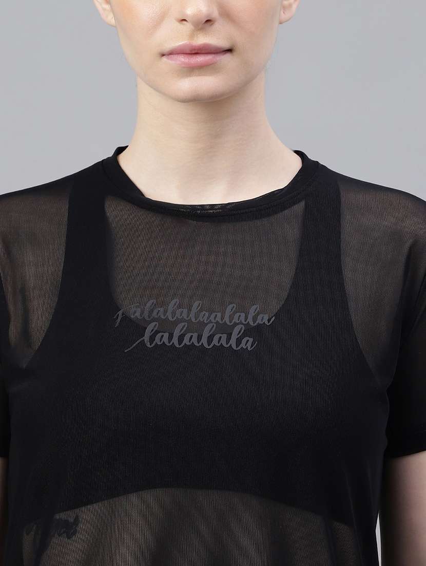 women typography printed relaxed fit dri-fit t-shirt - 21763178 -  Standard Image - 5