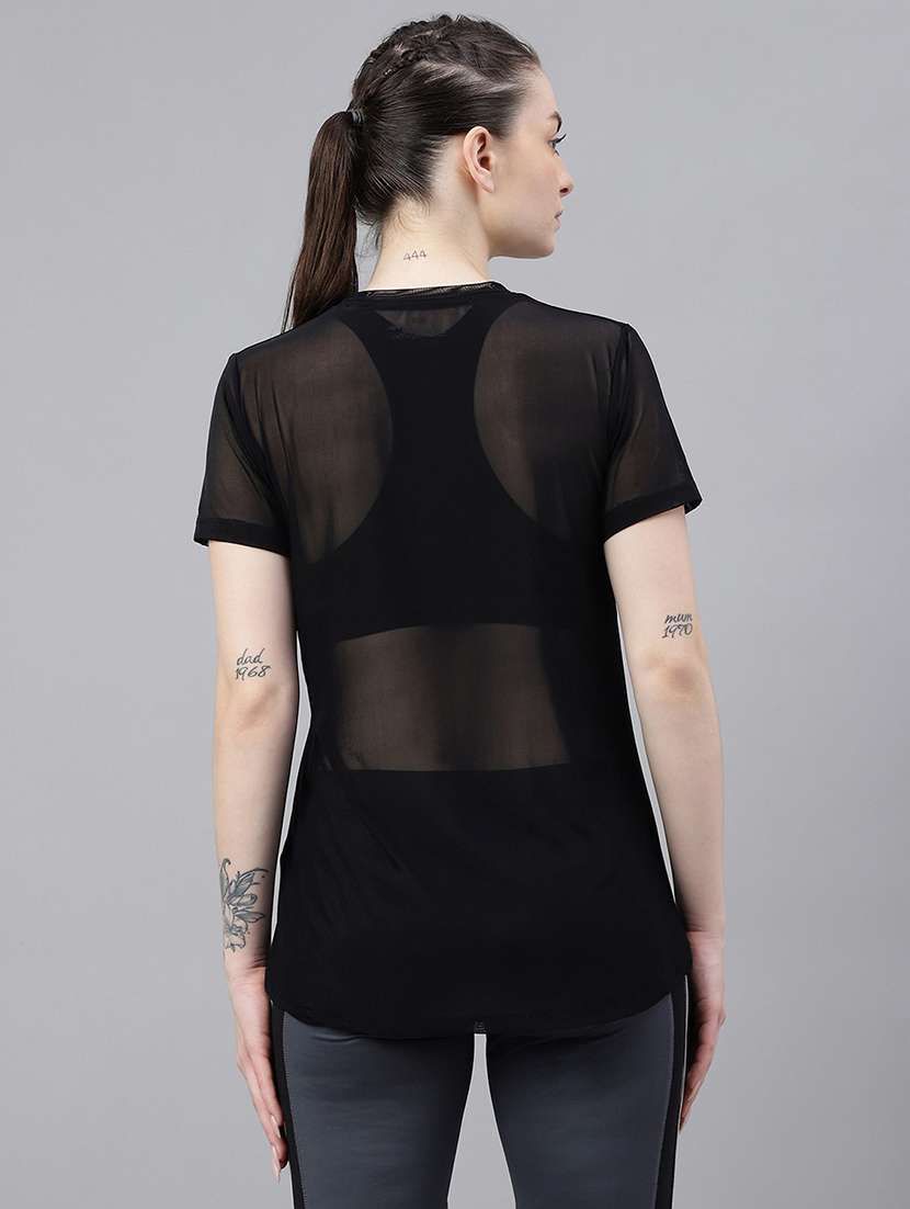 women typography printed relaxed fit dri-fit t-shirt - 21763179 -  Standard Image - 3