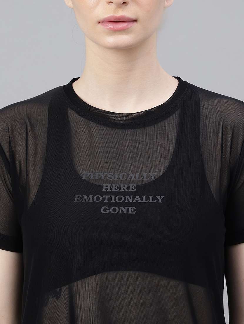 women typography printed relaxed fit dri-fit t-shirt - 21763179 -  Standard Image - 5