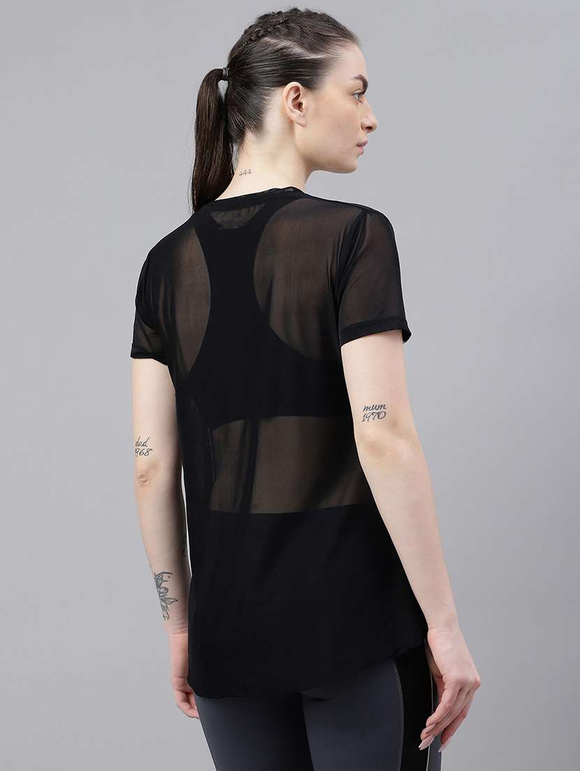 women typography printed relaxed fit dri-fit t-shirt - 21763181 -  Standard Image - 3