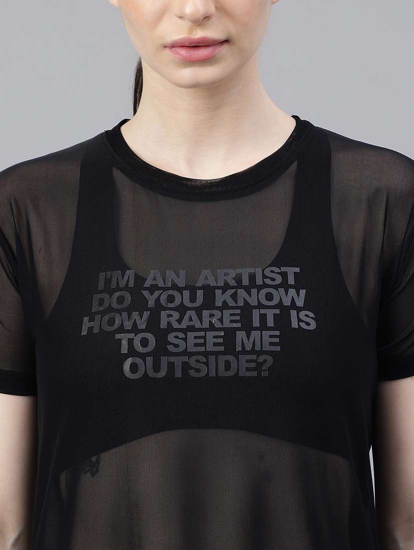 women typography printed relaxed fit dri-fit t-shirt - 21763181 -  Standard Image - 5