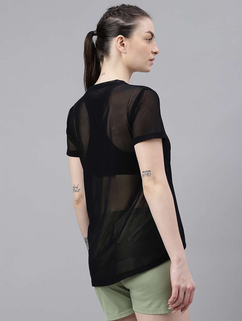 women typography printed relaxed fit dri-fit t-shirt - 21763183 -  Standard Image - 3