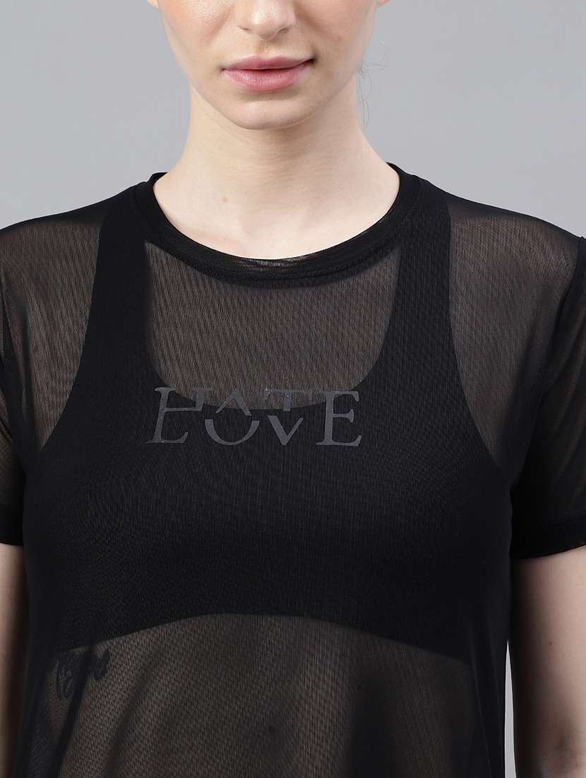 women typography printed relaxed fit dri-fit t-shirt - 21763184 -  Standard Image - 5