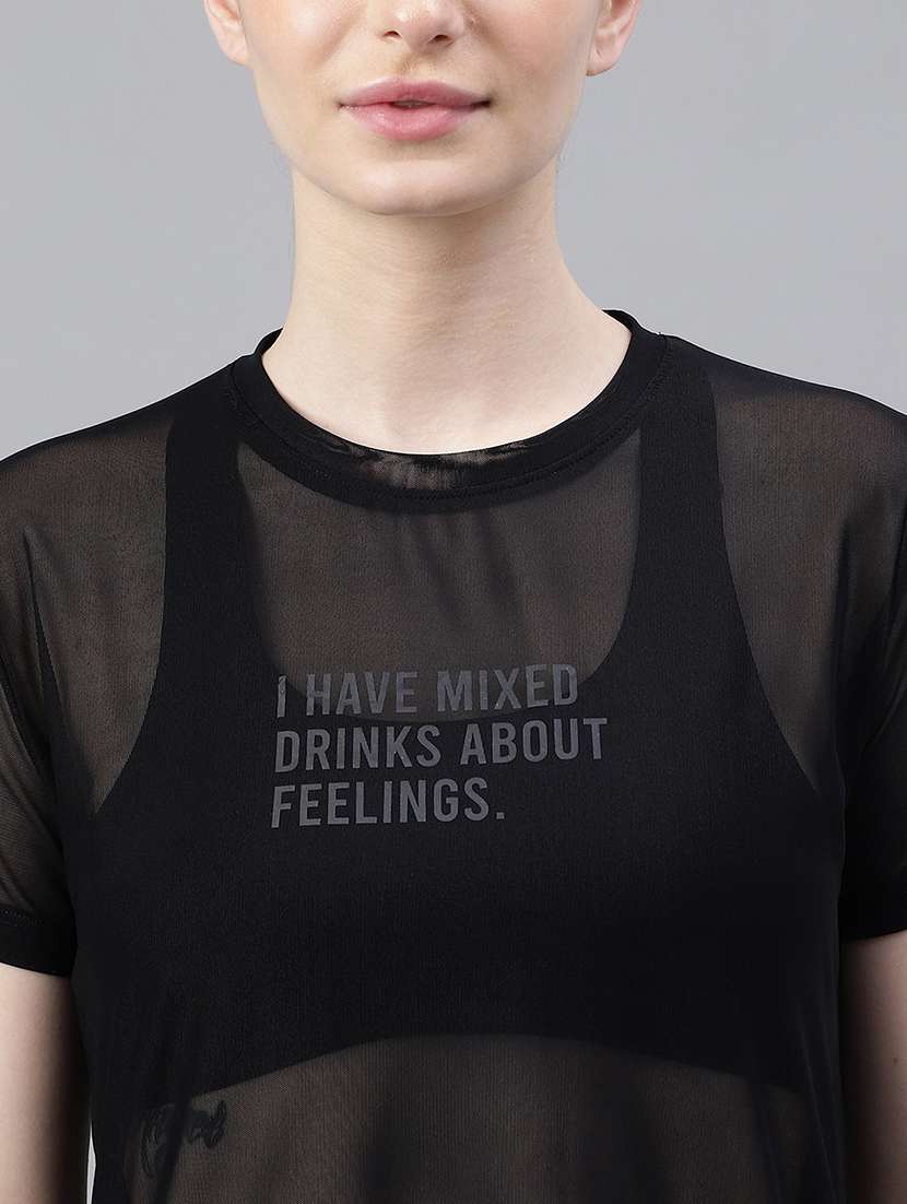 women typography printed relaxed fit dri-fit t-shirt - 21763186 -  Standard Image - 5