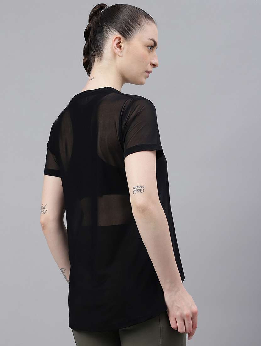 women typography printed relaxed fit dri-fit t-shirt - 21763187 -  Standard Image - 3