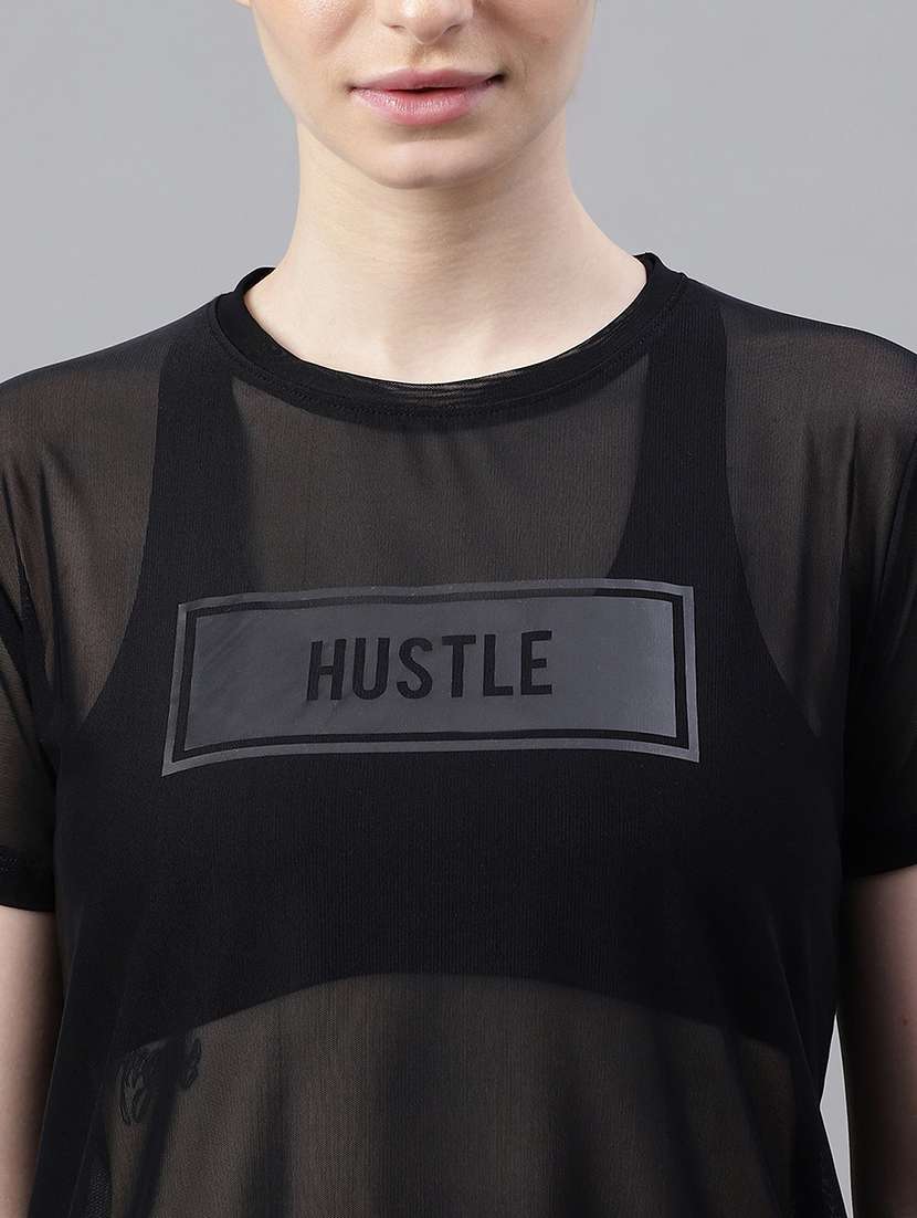 women typography printed relaxed fit dri-fit t-shirt - 21763187 -  Standard Image - 5