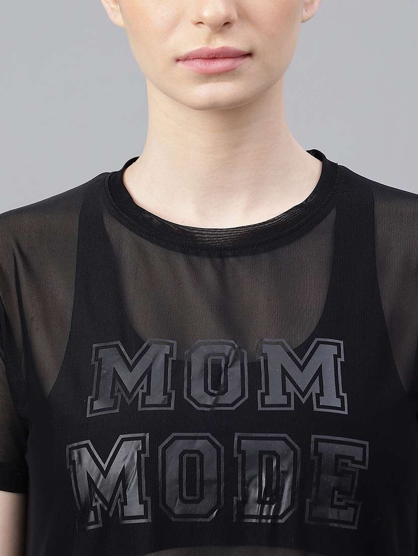 women typography printed relaxed fit dri-fit t-shirt - 21763189 -  Standard Image - 5