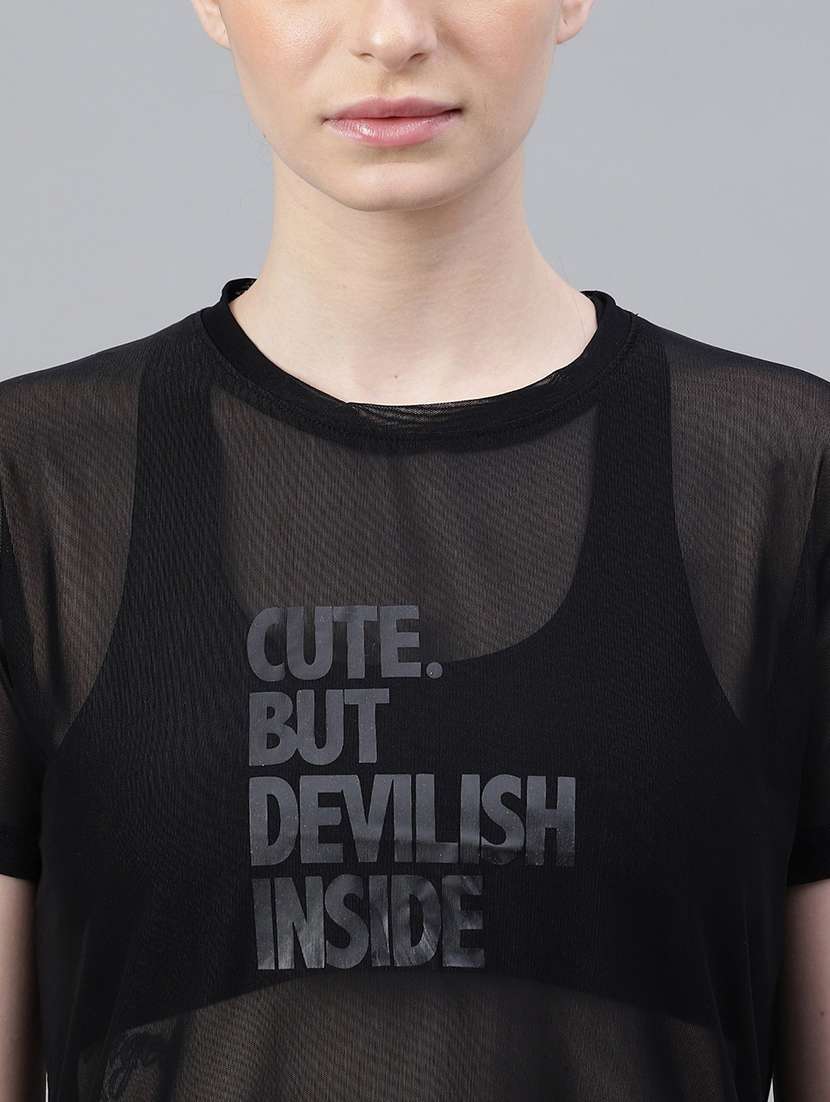 women typography printed relaxed fit dri-fit t-shirt - 21763190 -  Standard Image - 5