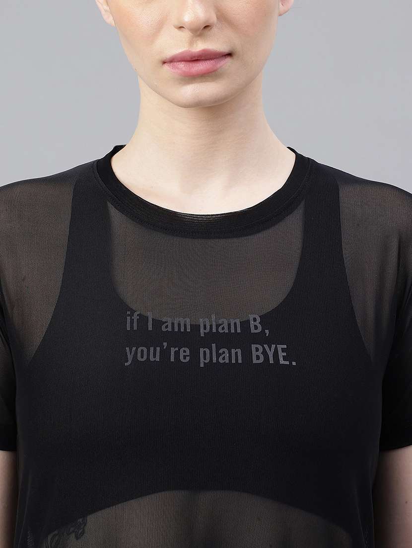 women typography printed relaxed fit dri-fit t-shirt - 21763192 -  Standard Image - 5