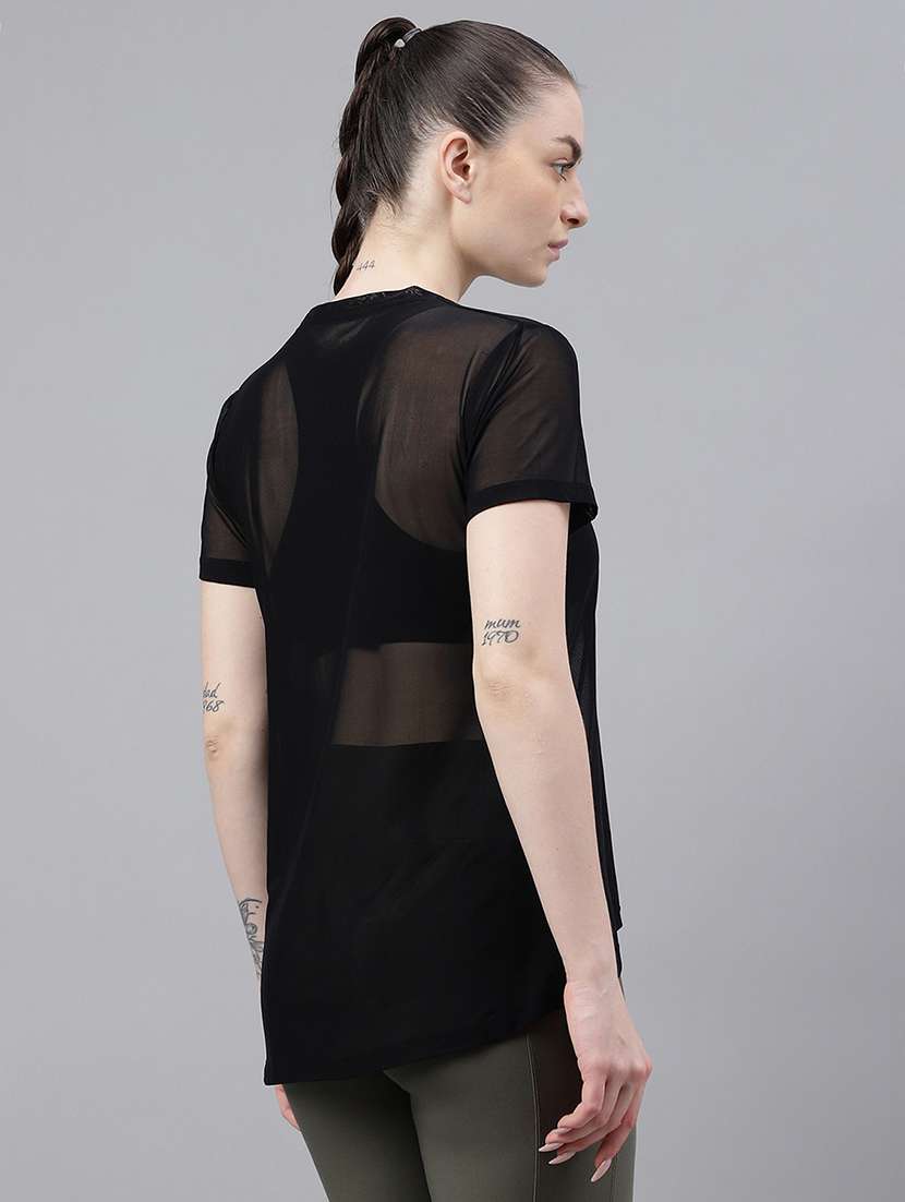 women typography printed relaxed fit dri-fit t-shirt - 21763194 -  Standard Image - 3