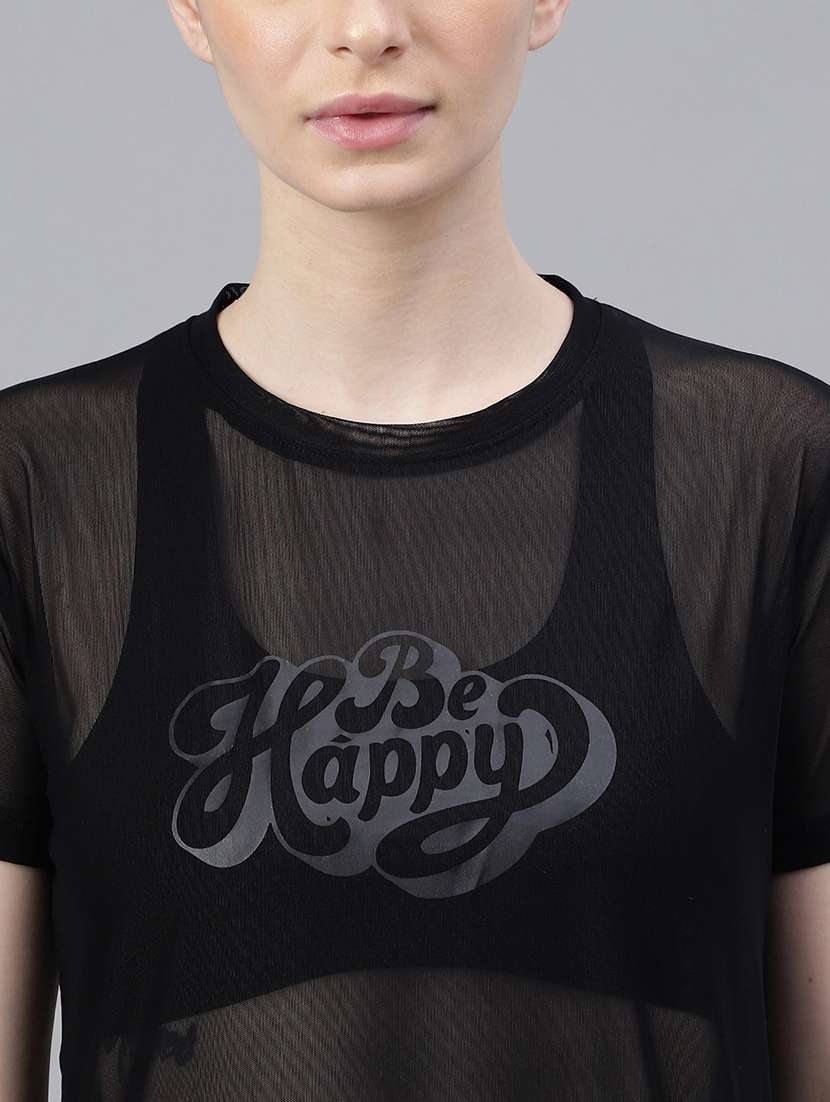 women typography printed relaxed fit dri-fit t-shirt - 21763194 -  Standard Image - 5